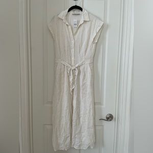 LOFT Button Down Midi Dress